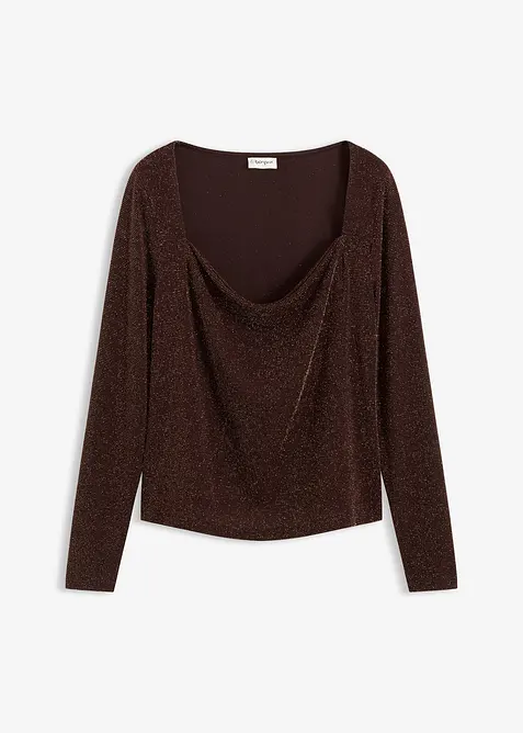 Top met watervalhals, bonprix