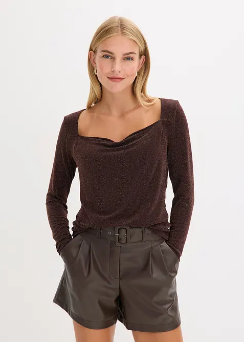 Top met watervalhals, bonprix