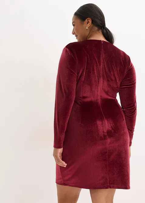 Mini jurk van glanzend fluweel, bonprix