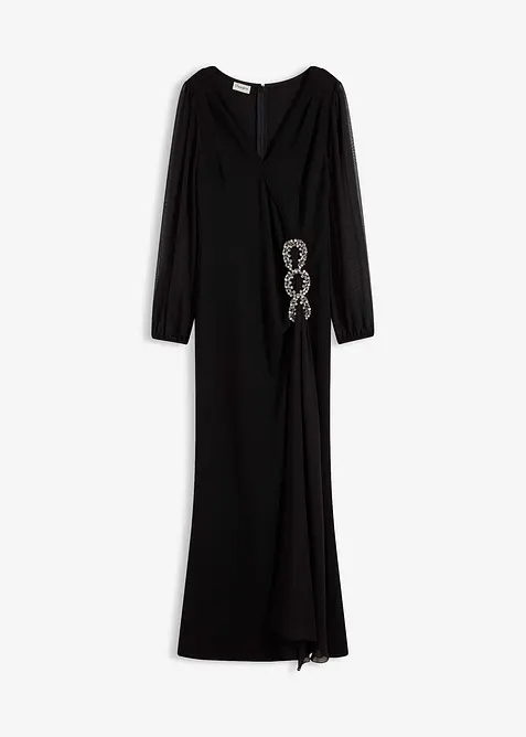 Maxi jurk met strass applicatie, bonprix