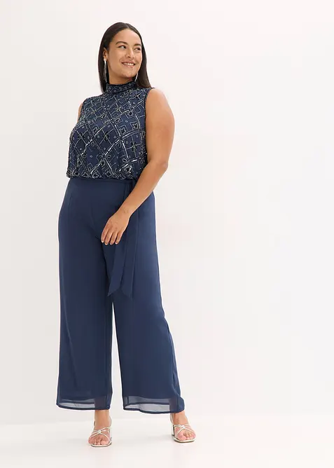 Jumpsuit met parelborduursel, bonprix