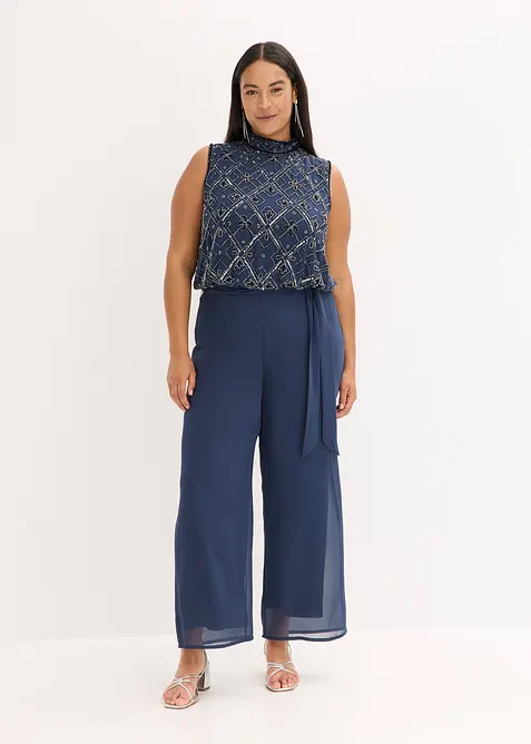 Jumpsuit met parelborduursel, bonprix