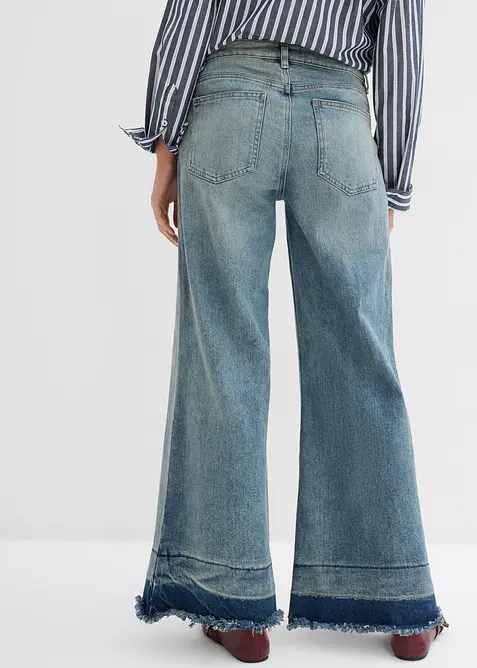 Wide leg jeans, mid waist, bonprix