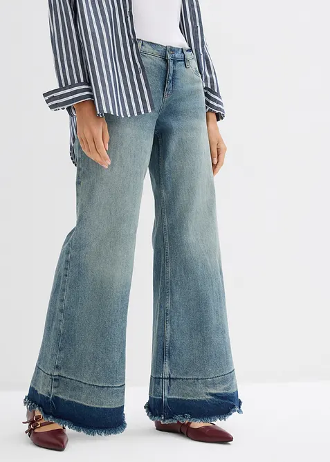 Wide leg jeans, mid waist, bonprix