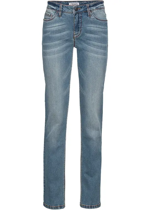 Straight stretch jeans, mid waist, bonprix