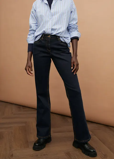 High waist stretch jeans, bootcut, bonprix