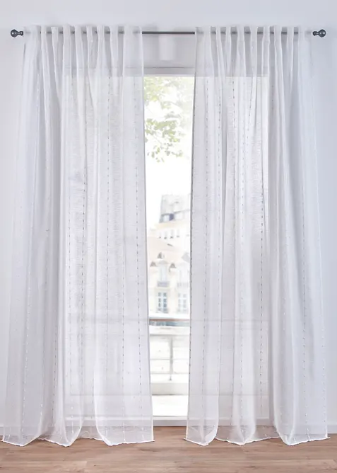 Gordijn met geweven strepen (1 stuk), bonprix