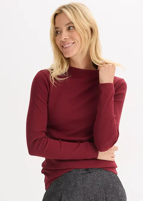 Geribde longsleeve, bonprix