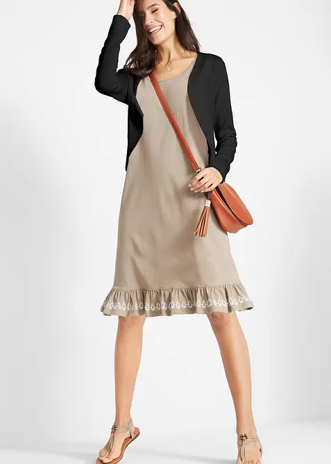 Kort vest met viscose, bonprix