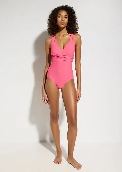 Licht corrigerend badpak met gekruiste bandjes, bonprix