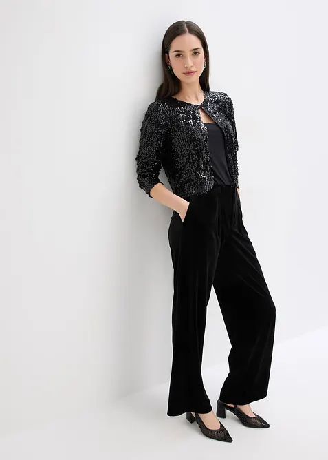 Gebreide jurk met glittereffect, bonprix