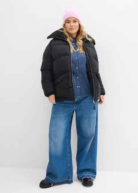 Gewatteerde jas met teddykraag, bonprix