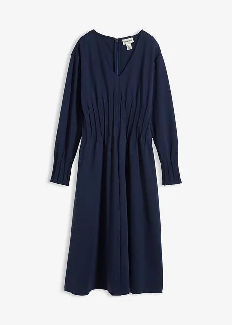 Comfortabele jurk met sierplooien in een viscosemix, bonprix