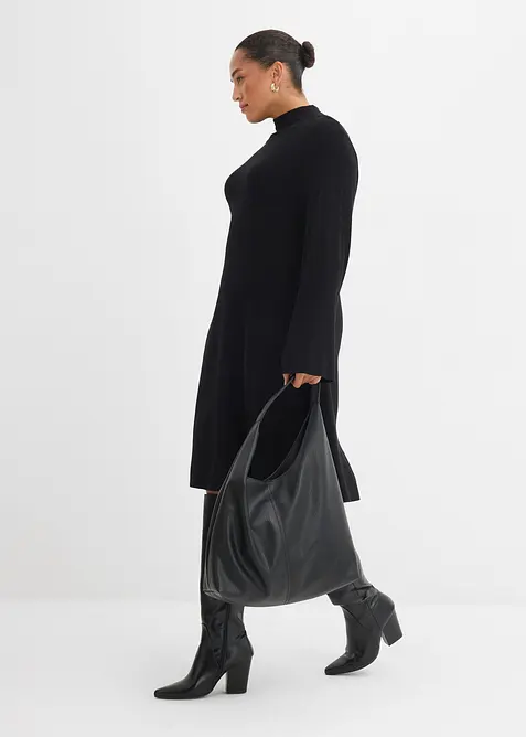 Gebreide jurk in A-lijn van een viscosemix, bonprix