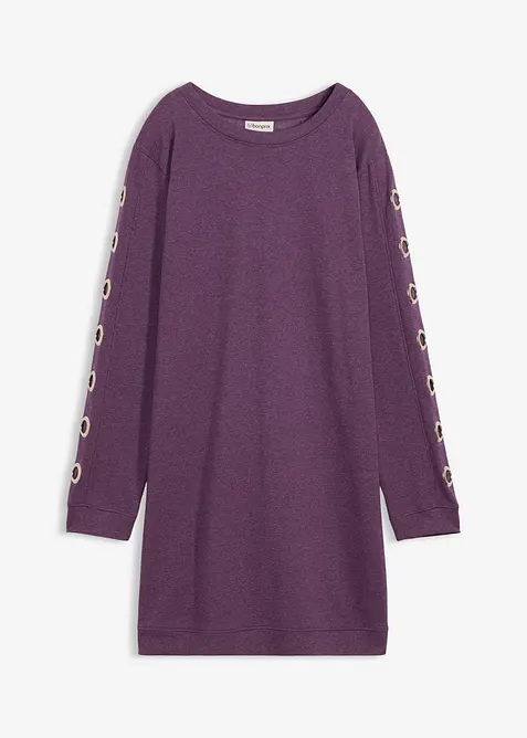 Sweatjurk met eyelets, bonprix
