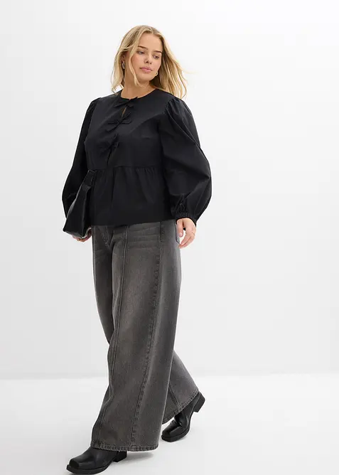 Blouse met lussen, bonprix