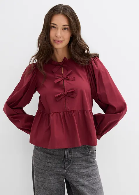 Blouse met lussen, bonprix