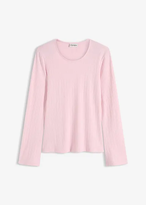 Longsleeve van geribd materiaal, bonprix