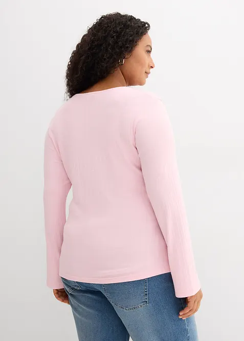 Longsleeve van geribd materiaal, bonprix