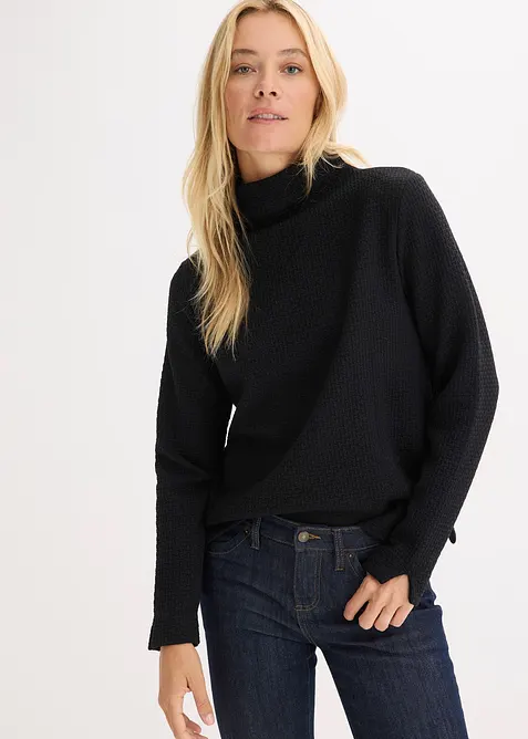Sweater met opstaande kraag, bonprix