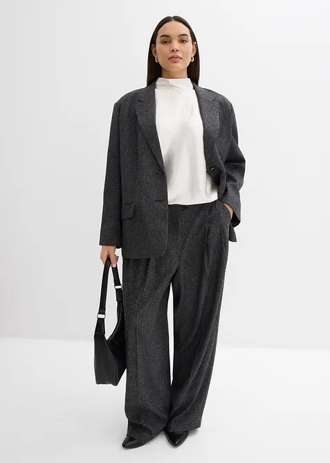 Oversized blazer van een fijne viscose-mix, bonprix