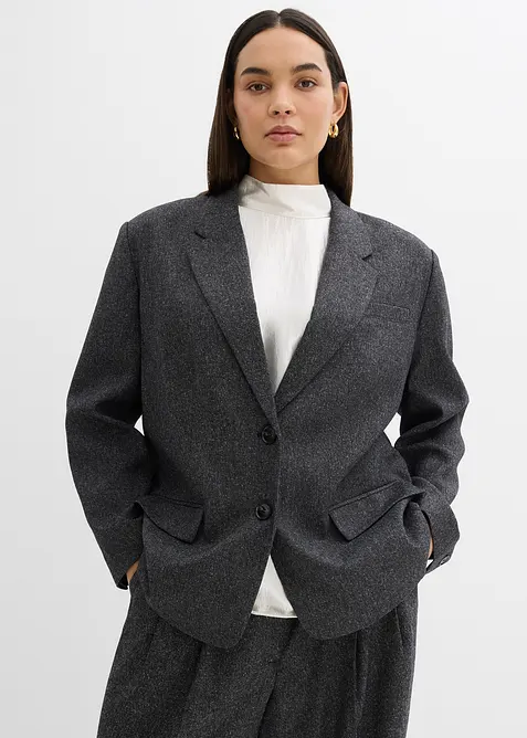 Oversized blazer van een fijne viscose-mix, bonprix