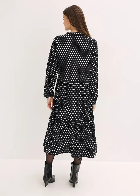 Midi jurk van soepele viscose, bonprix