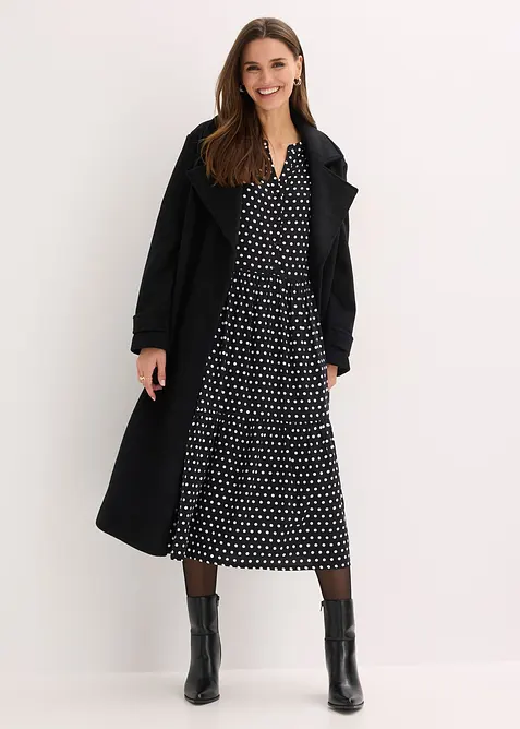 Midi jurk van soepele viscose, bonprix