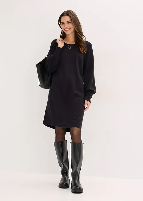 Korte gebreide jurk, bonprix