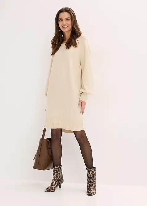 Korte gebreide jurk, bonprix