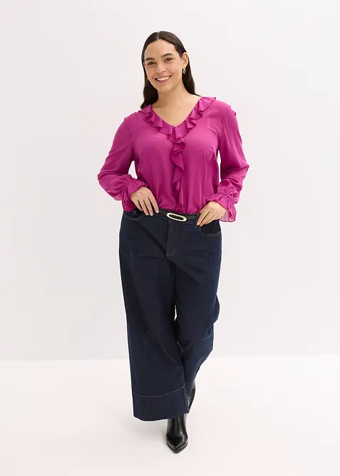 Blouse met volants, bonprix