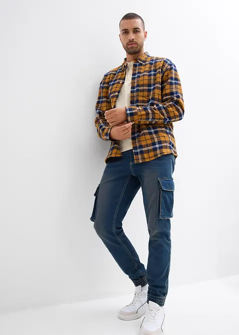 Slim fit cargo instapjeans, straight, bonprix