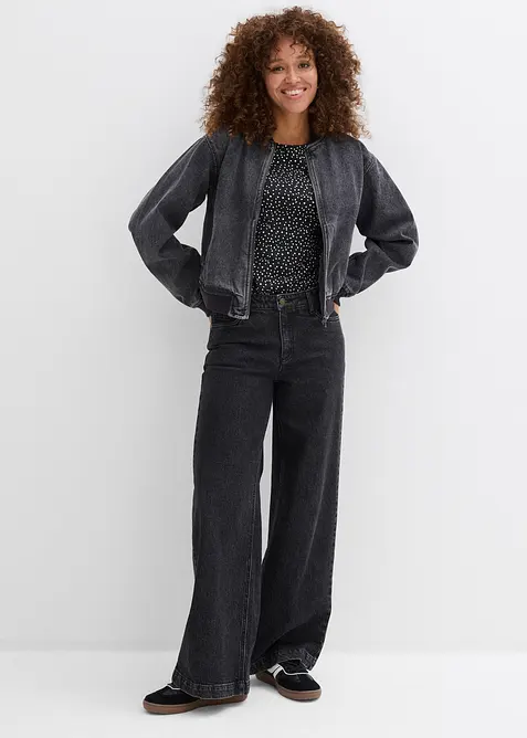 Longsleeve  (set van 2) van katoen-elastanmix, bonprix