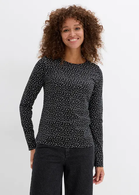 Longsleeve  (set van 2) van katoen-elastanmix, bonprix