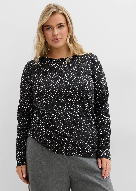 Longsleeve  (set van 2) van katoen-elastanmix, bonprix