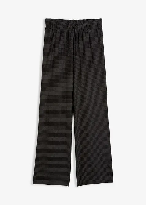Gestreepte jersey broek in een katoenmix, bonprix