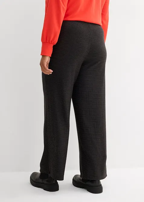 Gestreepte jersey broek in een katoenmix, bonprix