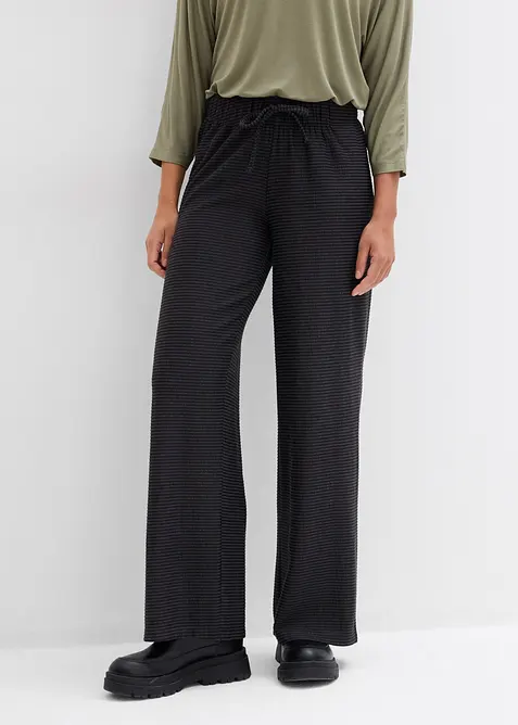 Gestreepte jersey broek in een katoenmix, bonprix