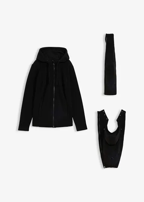 4-in-1 fleecejack met baby-inzet voor en achter, bonprix