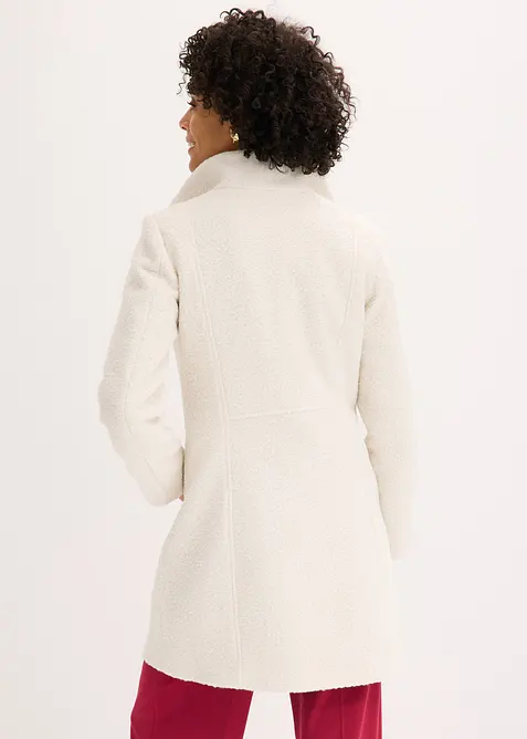 Korte coat van bouclé, bonprix