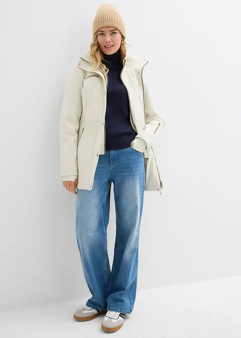 Lange stretch softshell jack, waterafstotend, bonprix