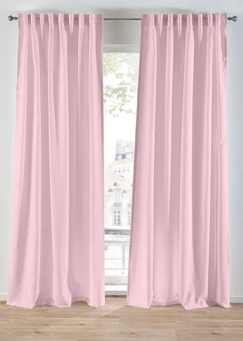 Gordijnen van gerecycled materiaal (2 stuks), bonprix