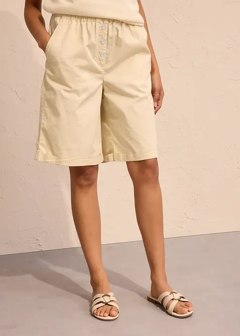 Papertouch bermuda van een katoenmix, bonprix