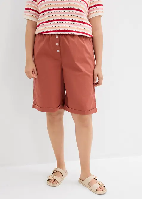 Papertouch bermuda van een katoenmix, bonprix