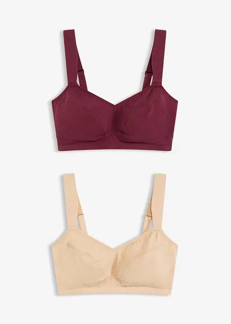 Bh zonder beugels met biologisch katoen (set van 2), bonprix