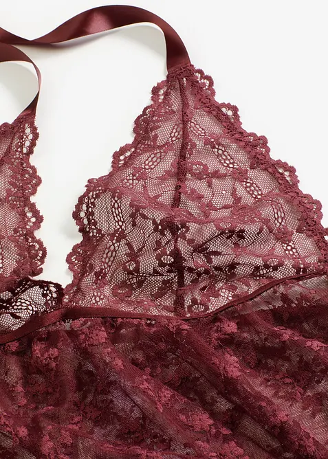 Sexy halter jurk van kant, bonprix