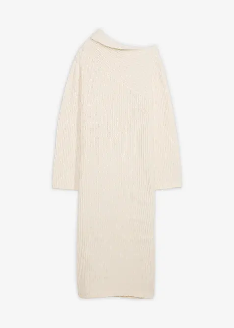 Geribde, gebreide jurk, bonprix