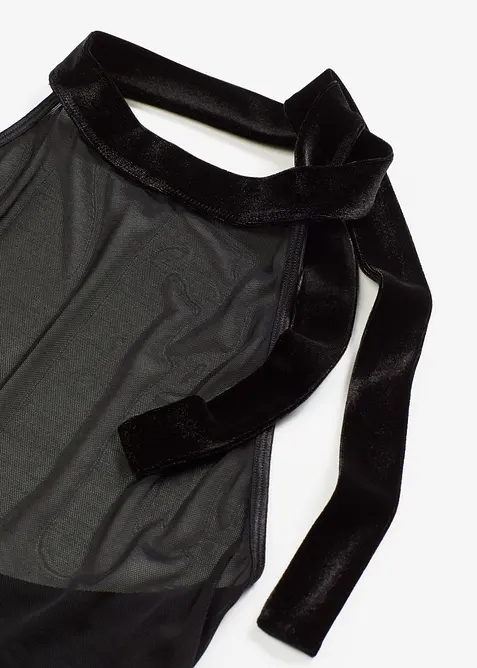 Halterjurk met fluweel, bonprix