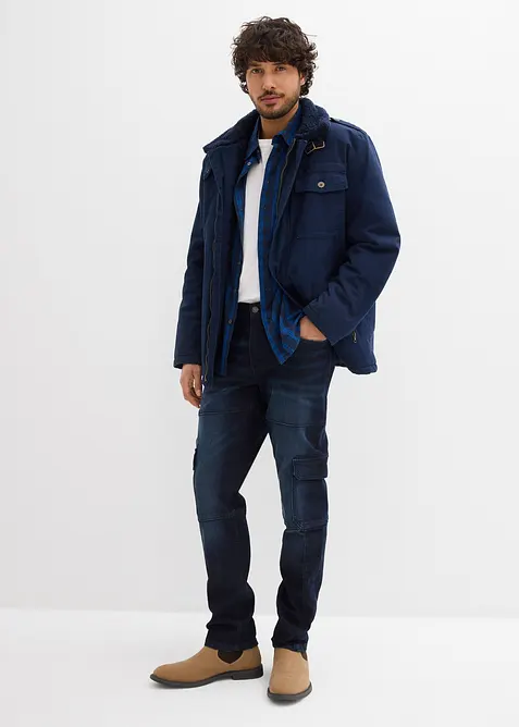 Slim fit cargo stretch jeans, straight, bonprix