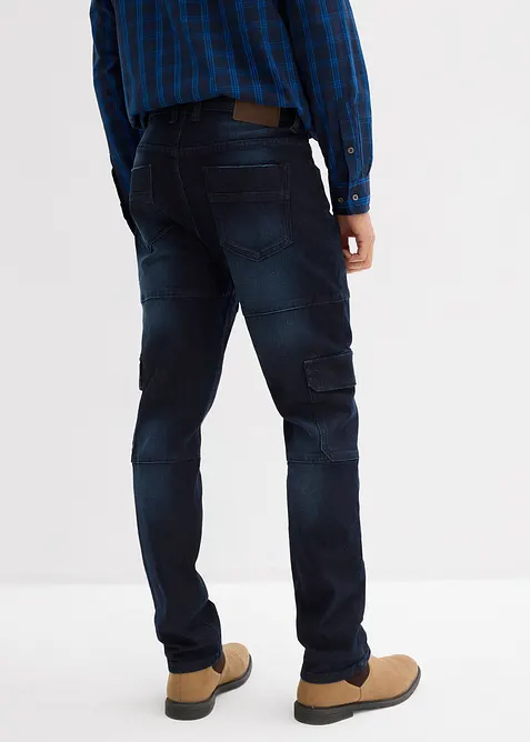 Slim fit cargo stretch jeans, straight, bonprix